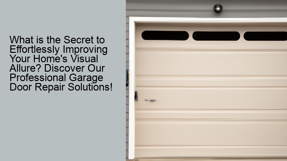 What is the Secret to Effortlessly Improving Your Home's Visual Allure? Discover Our Professional Garage Door Repair Solutions!